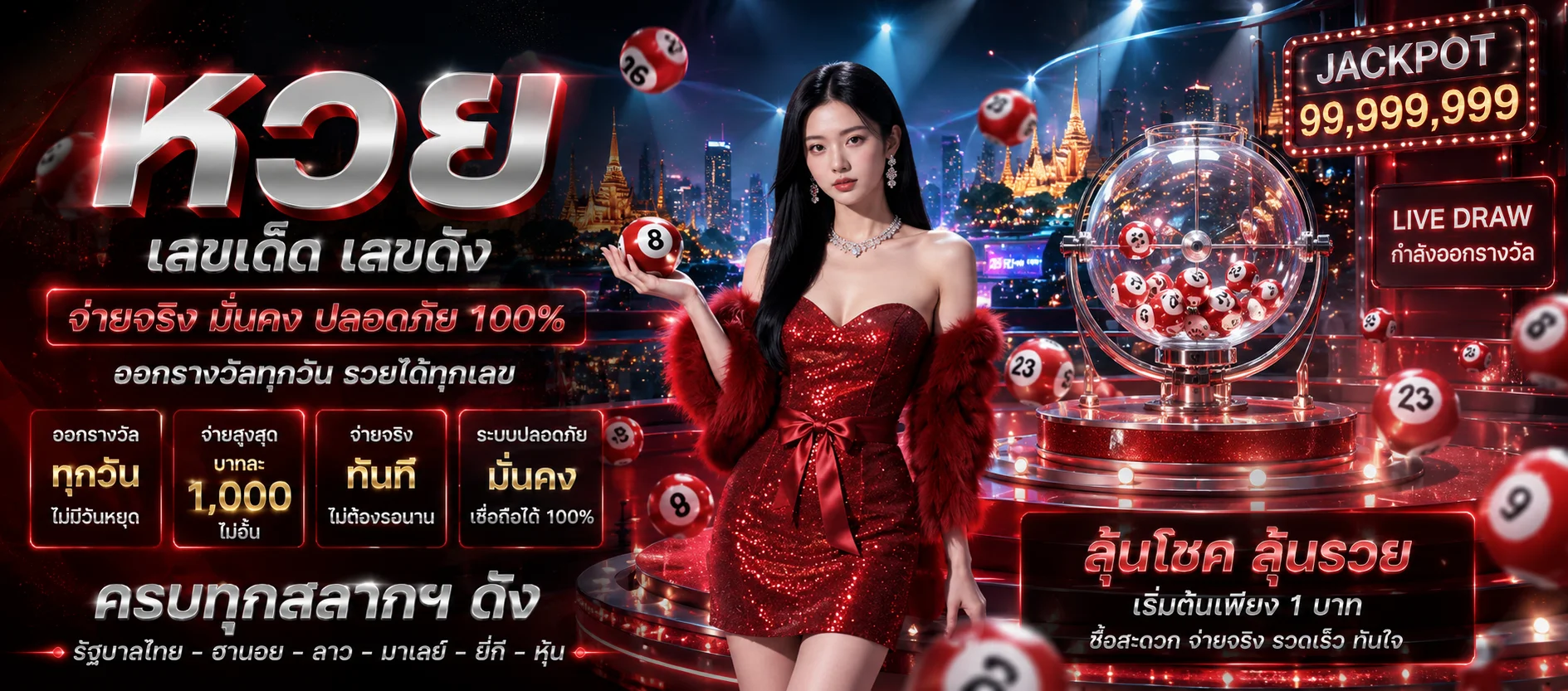 หวยออนไลน์ จ่ายบาทละ 900 หวยรัฐ ลาว ยี่กี